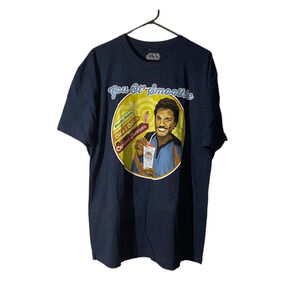 Star Wars Lando “You Ol’ Smoothie” BoxLunch Exclusive Navy Graphic Tee Men XL